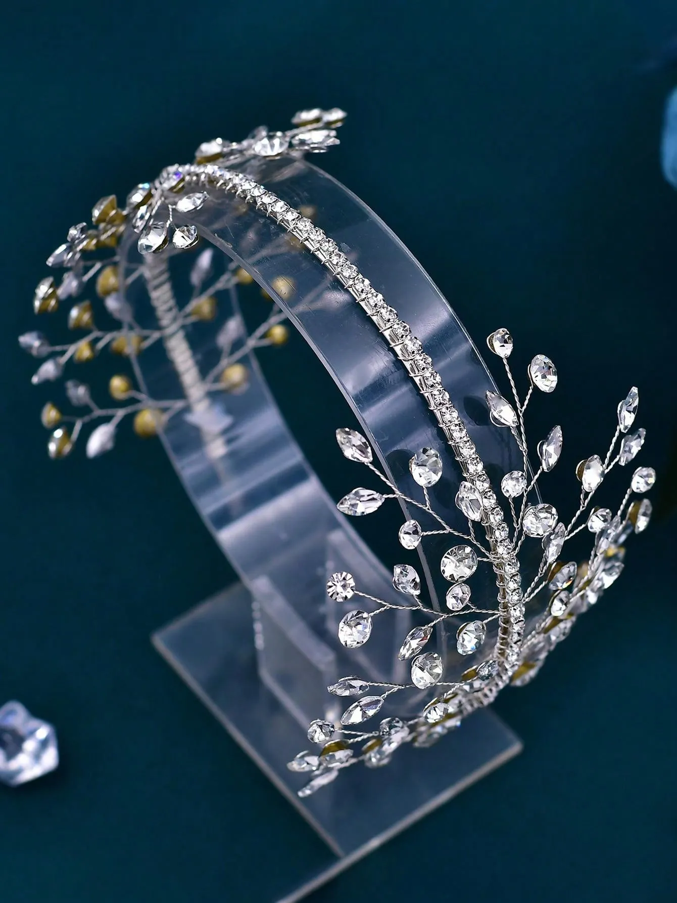 1pc Rhinestone Bridal Headband, Luxury Wedding Headpiece