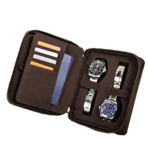 4 Watch Luxury Leather Travel Portable Watch Roll