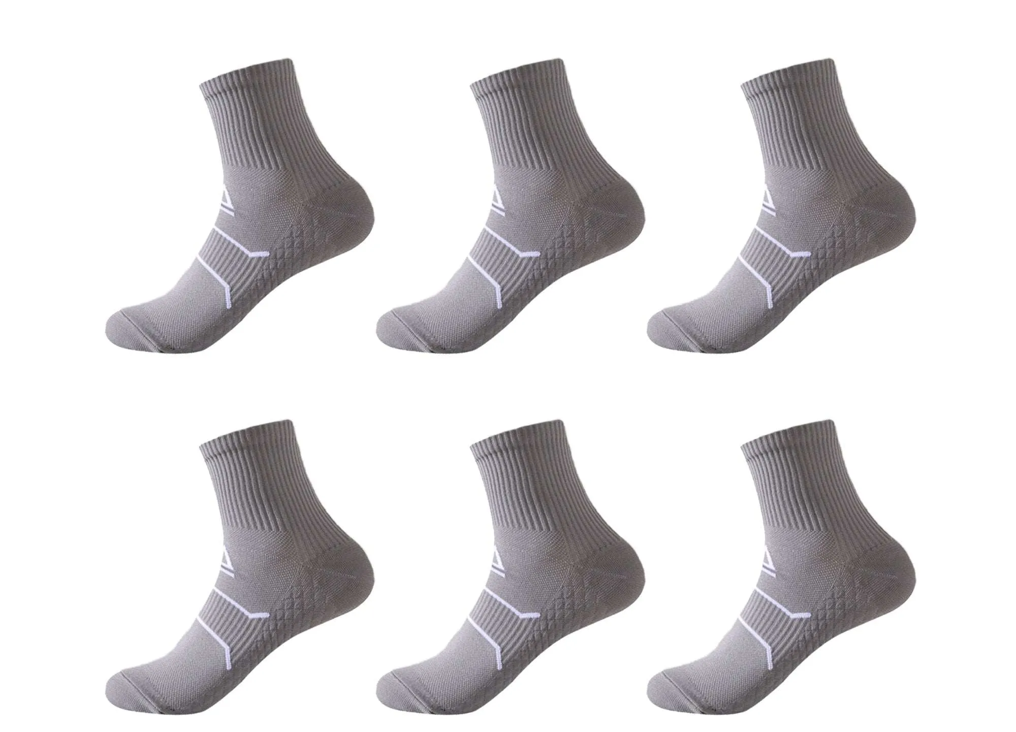 6-Pack Unisex Massage Arch Support Performance Recovery Compression Ankle Socks