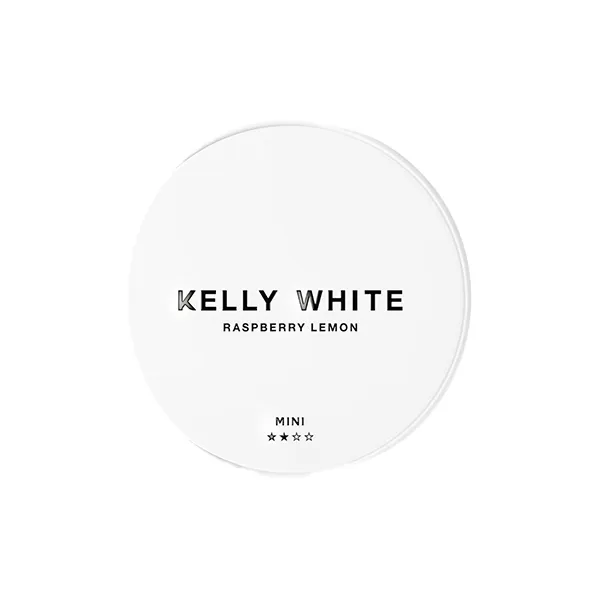 8mg Kelly White Mini Medium Raspberry Lemon Nicotine Pouches - 20 Pouches