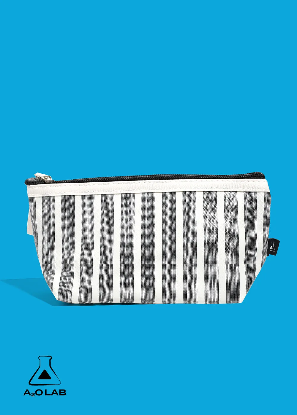 a2o Lab Makeup Pouch - Grey Stripes