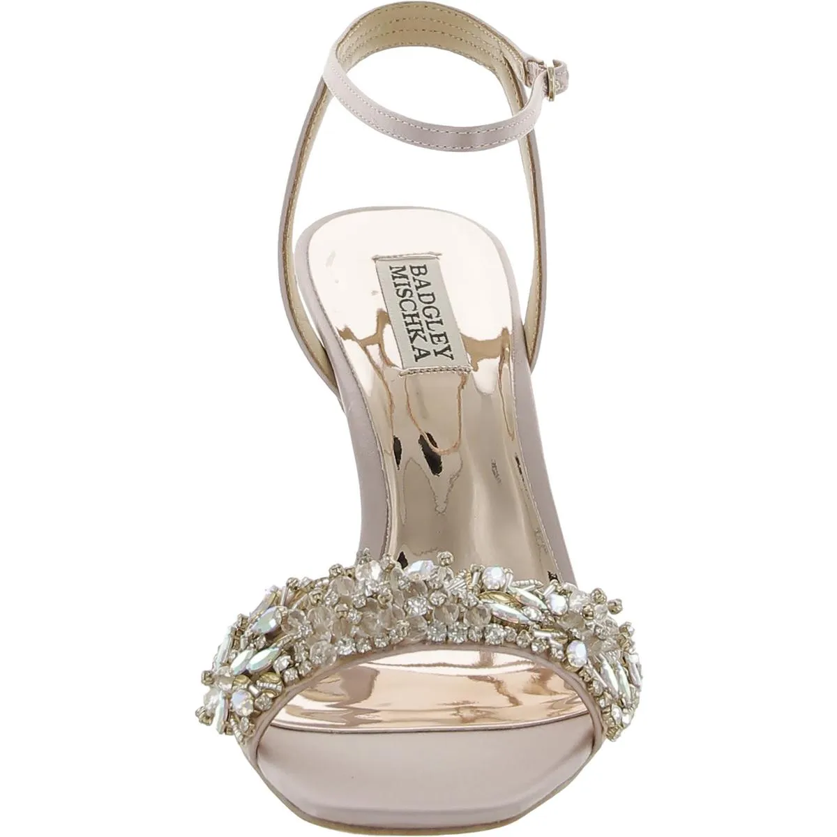 Badgley Mischka Womens Rider Jeweled Heels