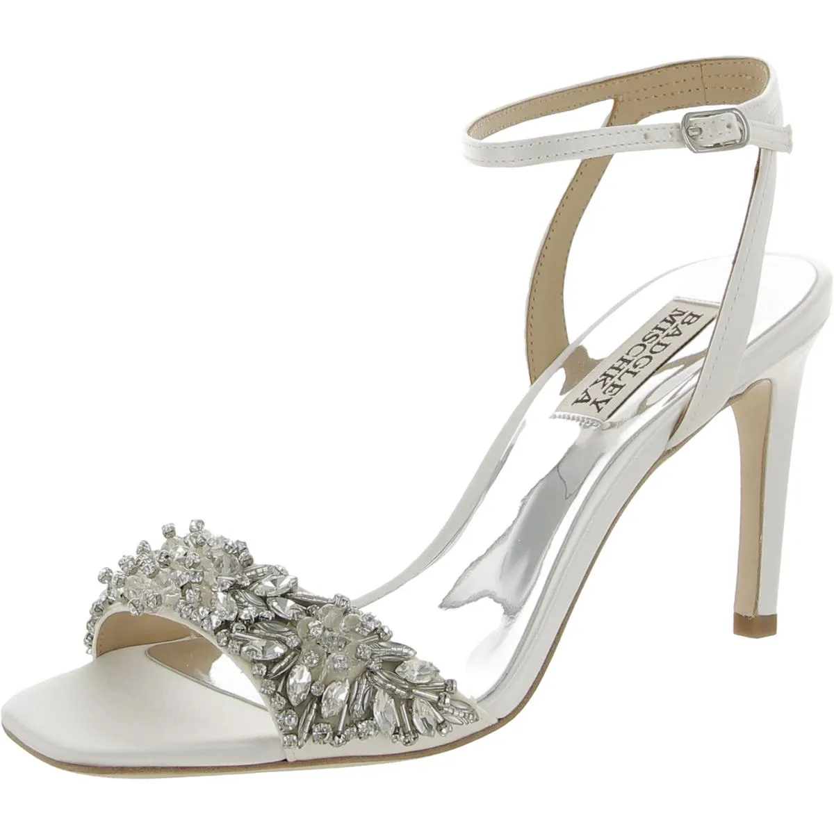 Badgley Mischka Womens Rider Jeweled Heels