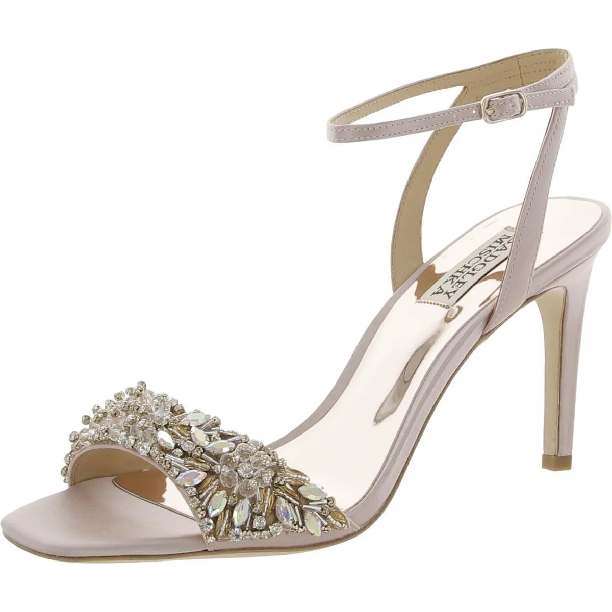 Badgley Mischka Womens Rider Jeweled Heels