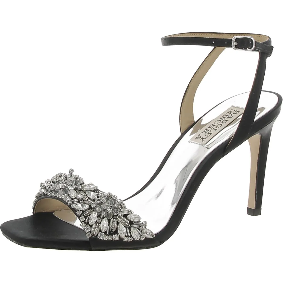 Badgley Mischka Womens Rider Jeweled Heels