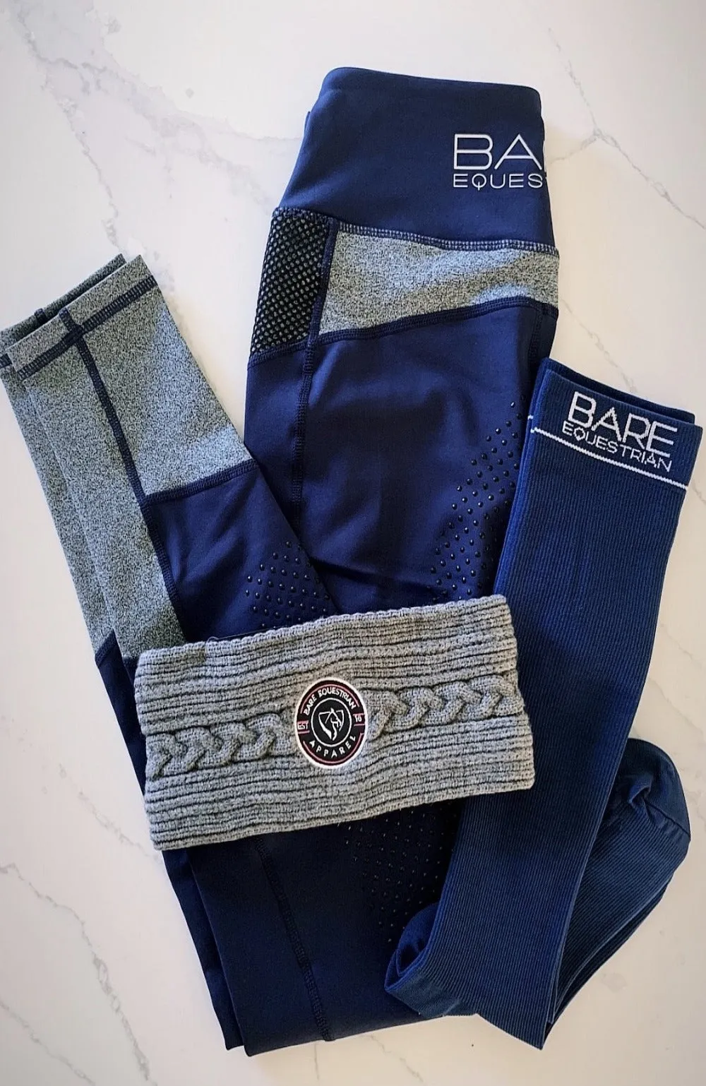 BARE Compression Sock - Logo - Navy Adults