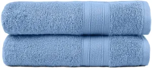 Blue Dobby Border Allure Bath Sheet 34x64" 1pc