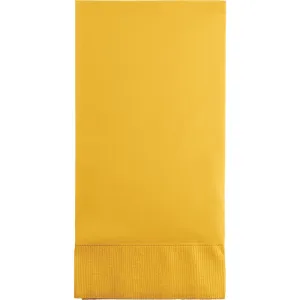 Bulk School Bus Yellow 3 Ply Guest Towels (192 per Case)