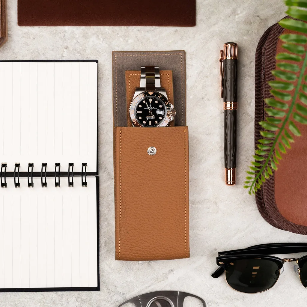 Chestnut Leather Watch Pouch