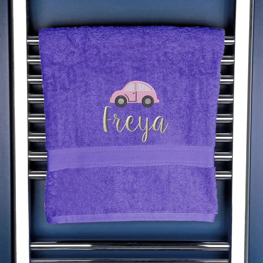 Children's Pink Car Bath Towel