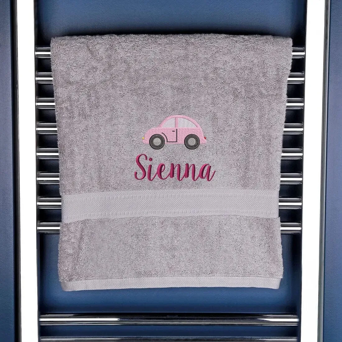 Children's Pink Car Bath Towel