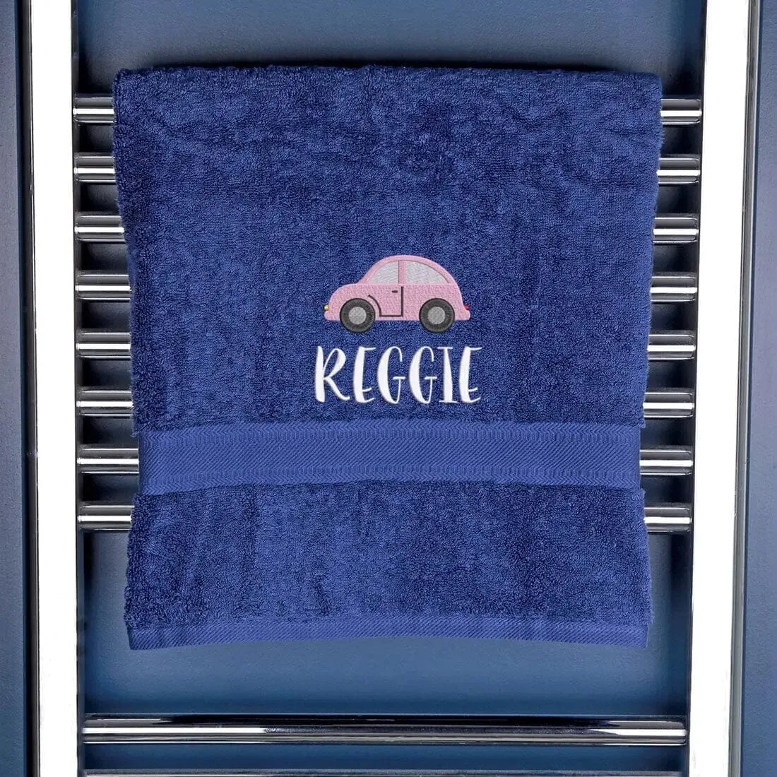 Children's Pink Car Bath Towel