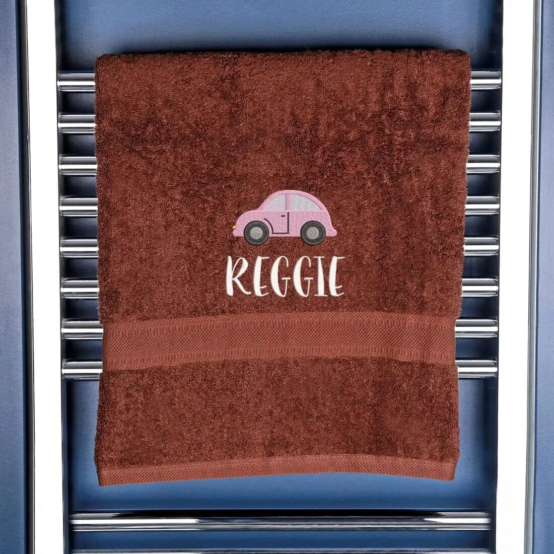 Children's Pink Car Bath Towel