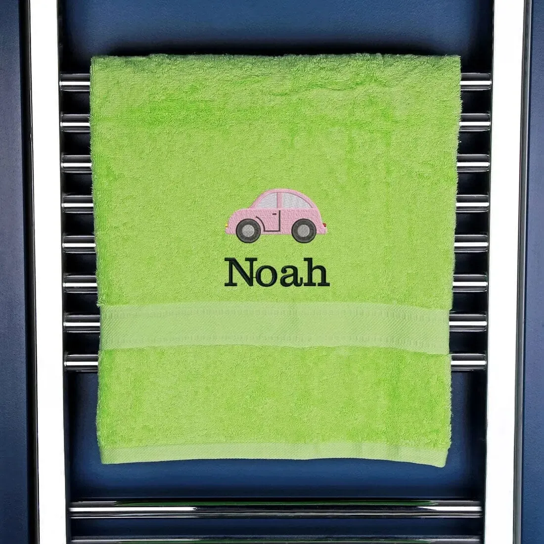 Children's Pink Car Bath Towel