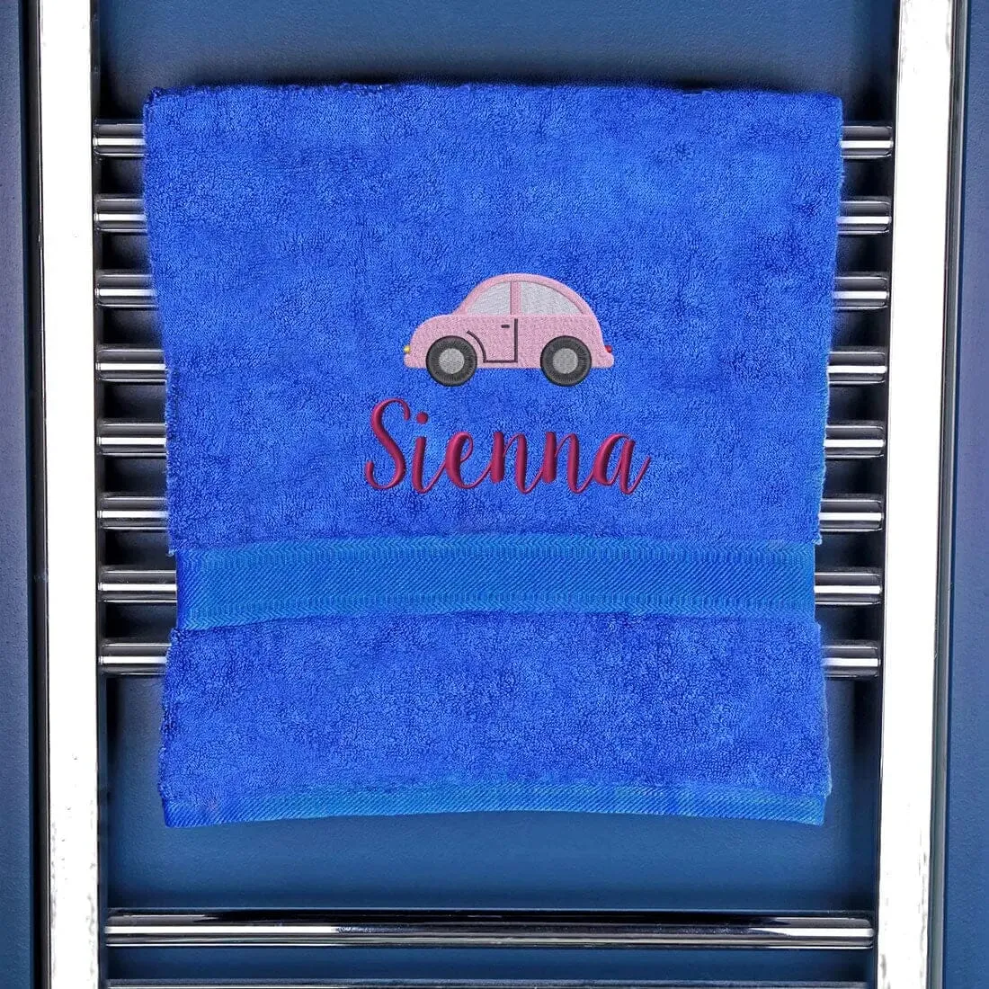 Children's Pink Car Bath Towel