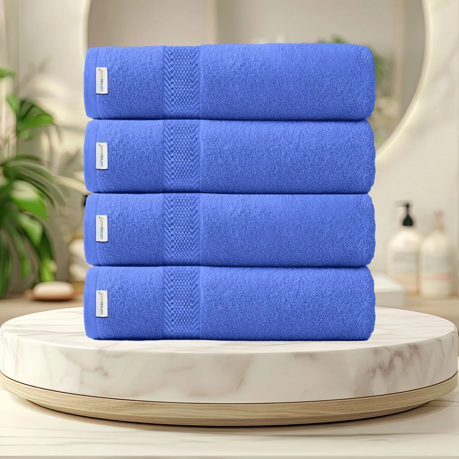 Cotton Bath Sheet 100x150 CM 4 Piece Set-Soft Feel, Quick Dry, Highly Absorbent Durable Towels