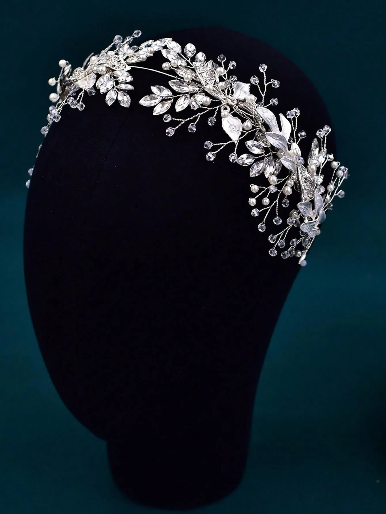 Elegant 1pc Luxurious Alloy & Rhinestone Bridal Headband Hair Accessory For Wedding Royal Tiaras