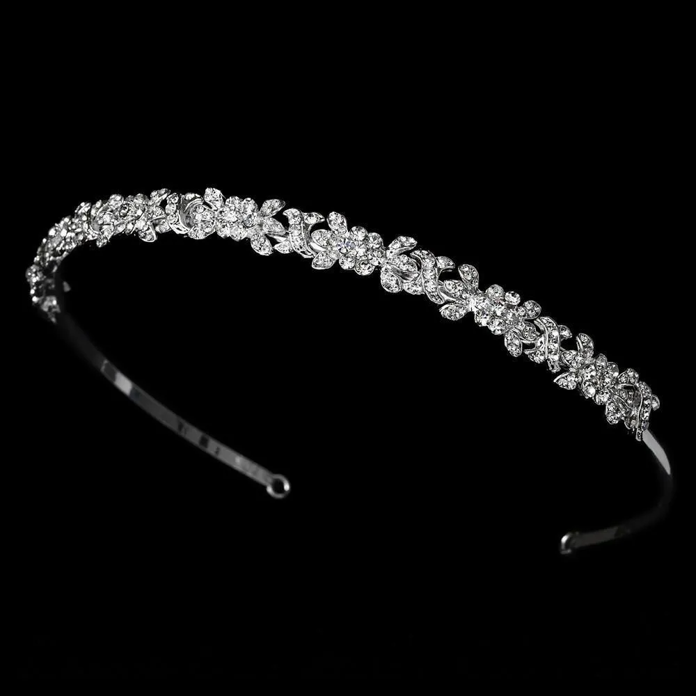 Elegant Crystal Floral Headband