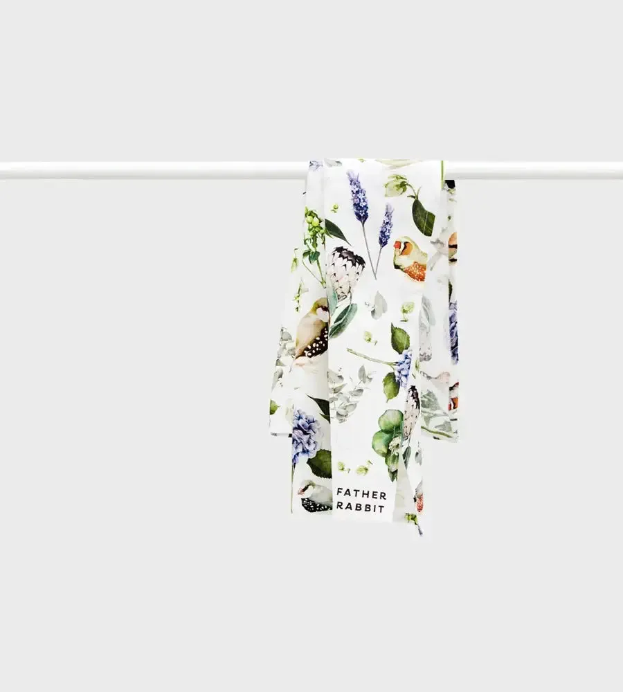 Father Rabbit Botanica Cream Tea Towel