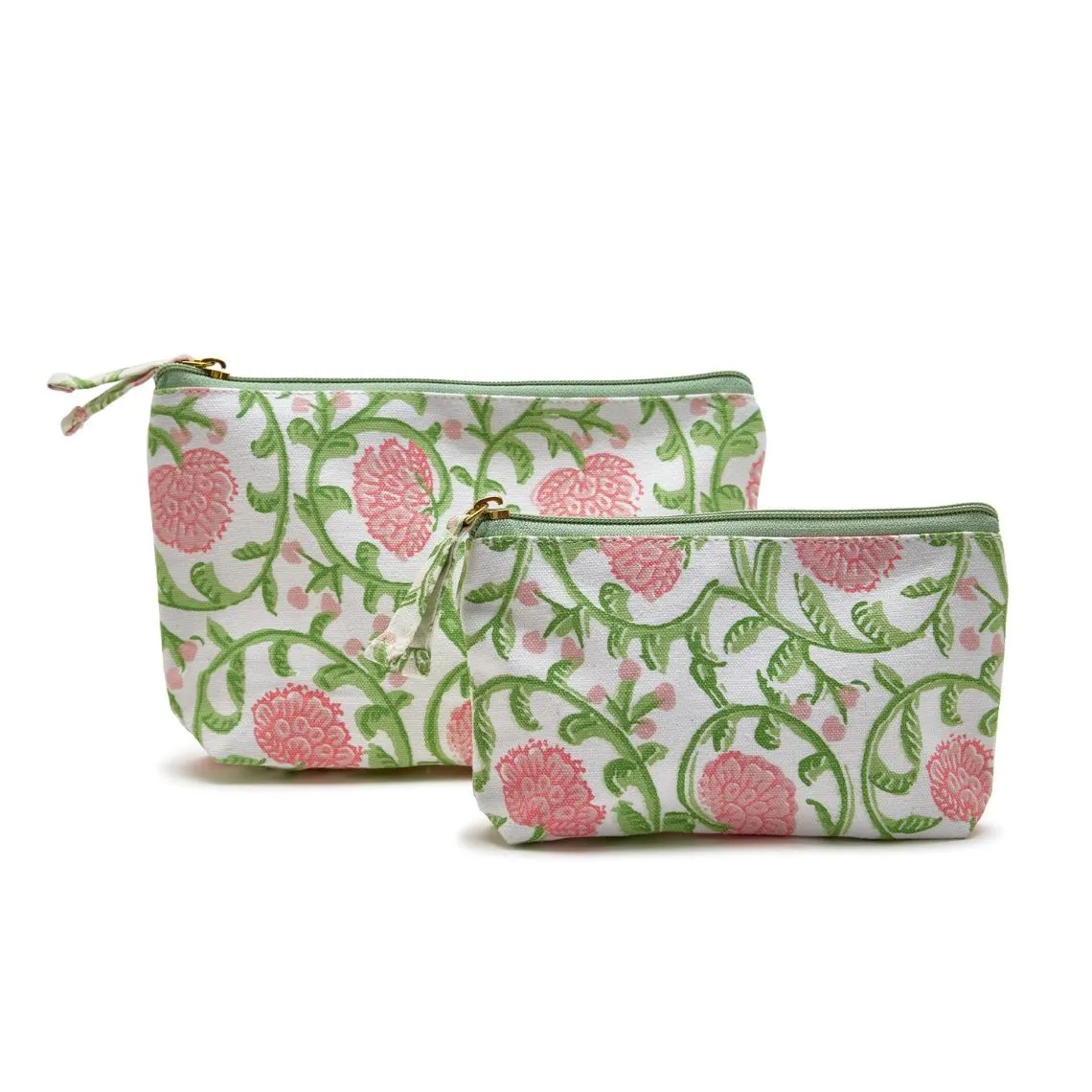 Floral Block Print Pouches