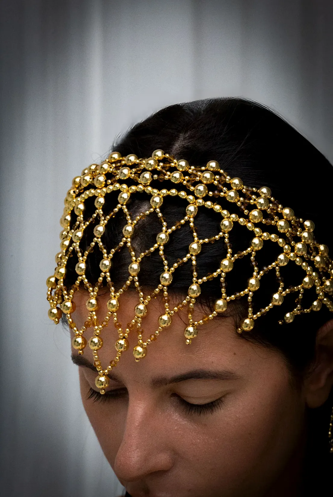 Freja Head Band in Gold