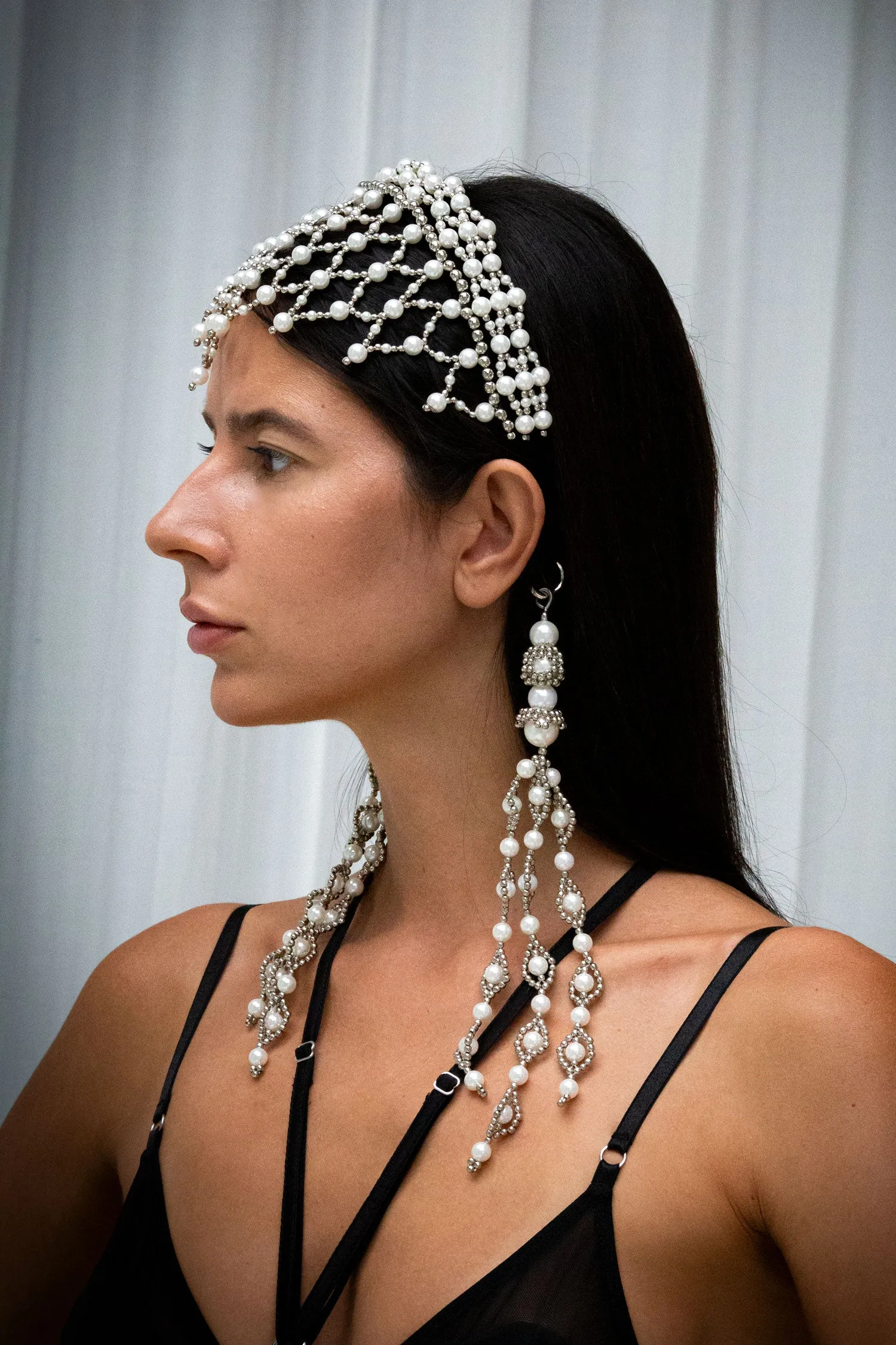 Freja Head Band in Pearl