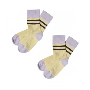 FUB 2 Pack Colour Block Socks (20424 SS 369) -- corn