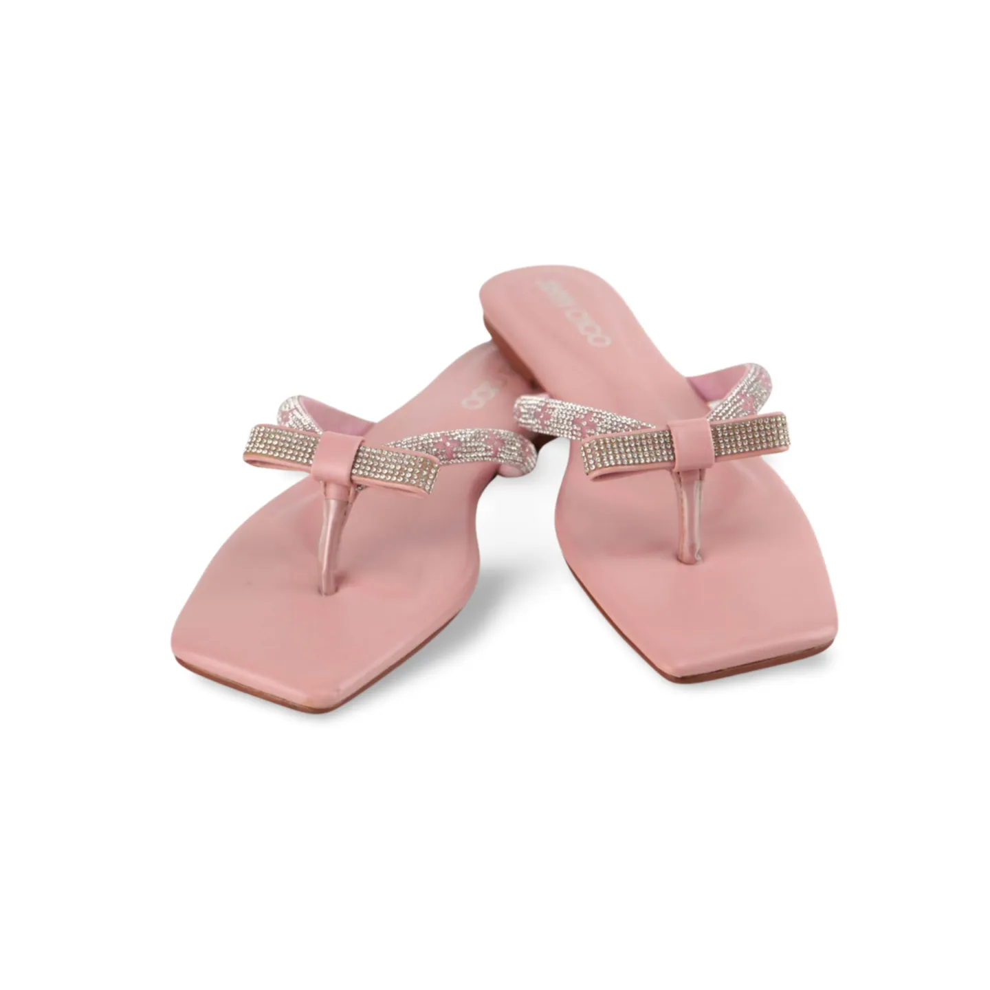 Glamorous Flip Flops with Crystal Embellishments