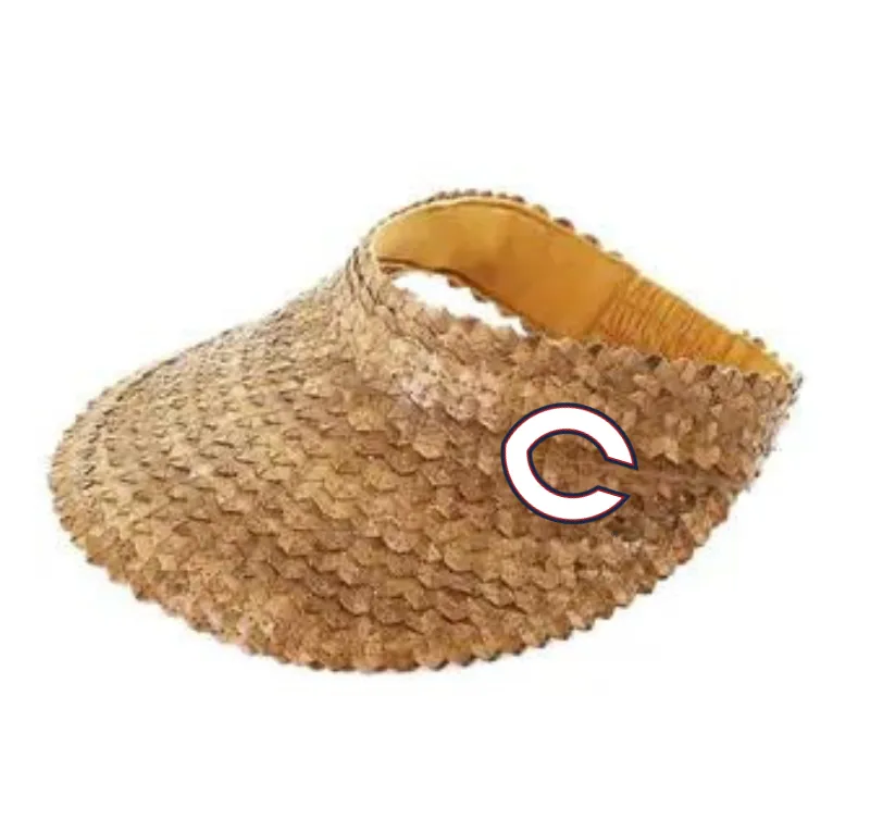 GT Stitchery Ladies C Anchor Rattan Visor