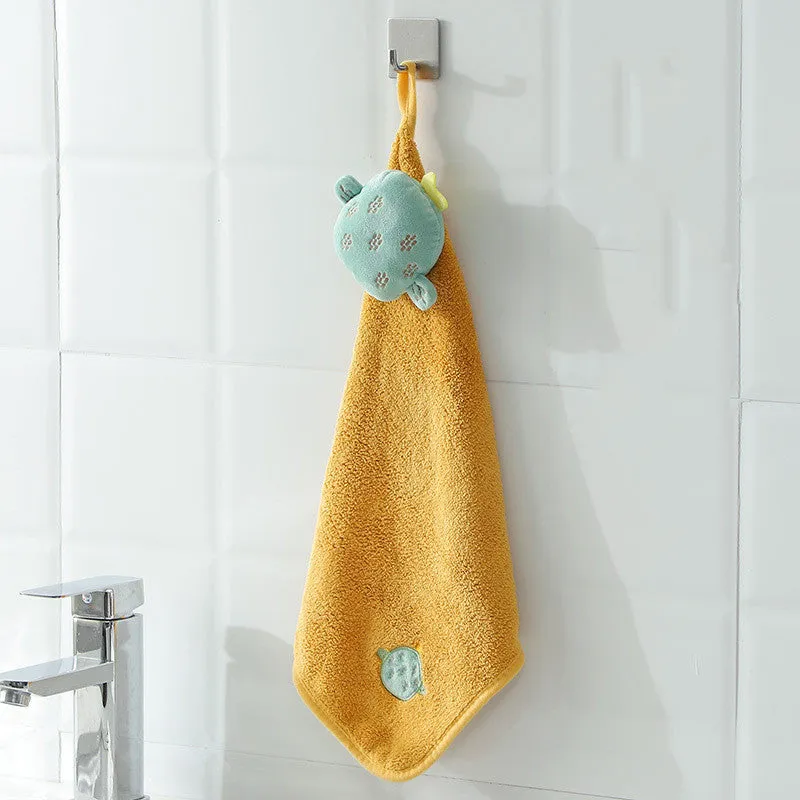 Hand Towels Can Be Hung Cartoon Absorbent Towels Bathroom Housework Cleaning