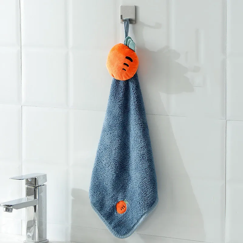 Hand Towels Can Be Hung Cartoon Absorbent Towels Bathroom Housework Cleaning