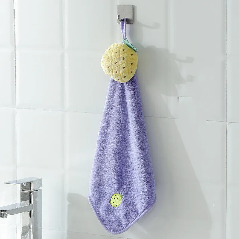 Hand Towels Can Be Hung Cartoon Absorbent Towels Bathroom Housework Cleaning