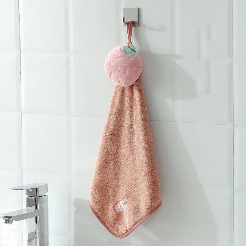 Hand Towels Can Be Hung Cartoon Absorbent Towels Bathroom Housework Cleaning