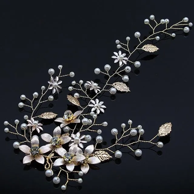 Handcrafted Pearl Bridal Headpiece