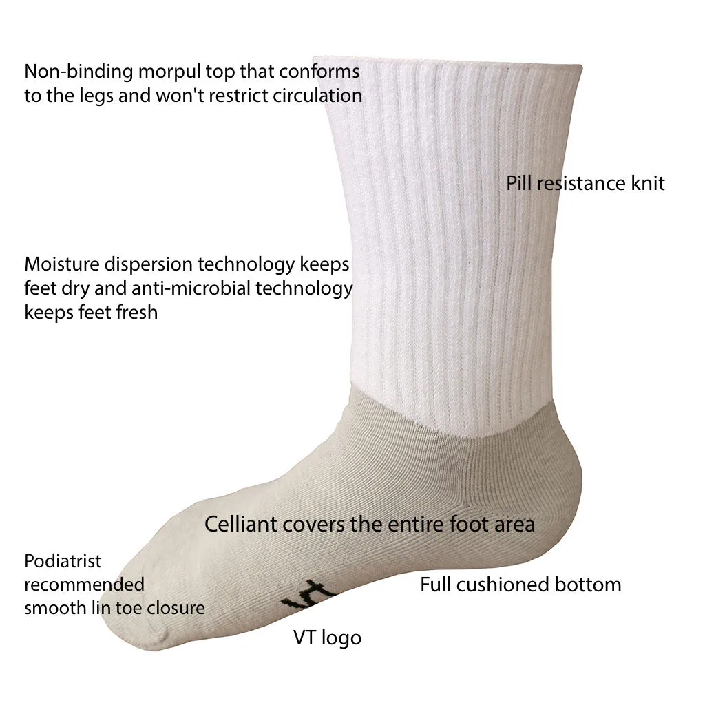 Infrared Dry Energy Socks Med Crew White