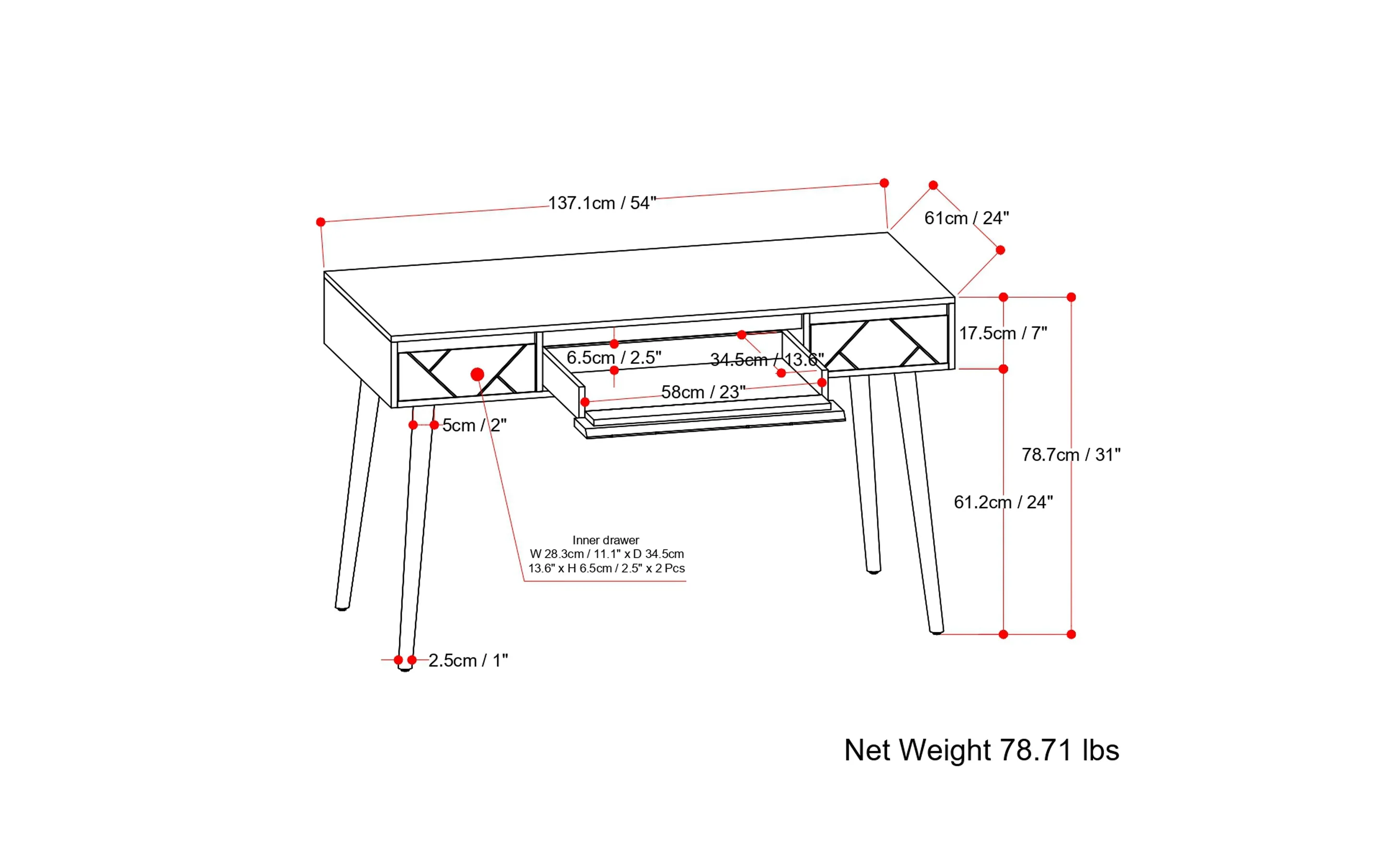 Jager Desk in Mango