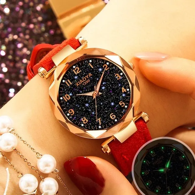 Leather Strap Luxury Women Watches