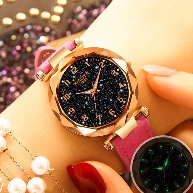 Leather Strap Luxury Women Watches