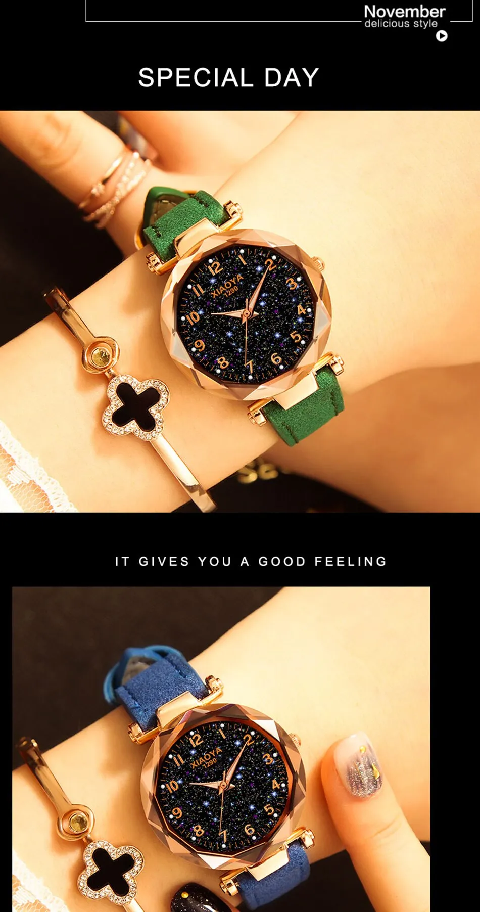 Leather Strap Luxury Women Watches