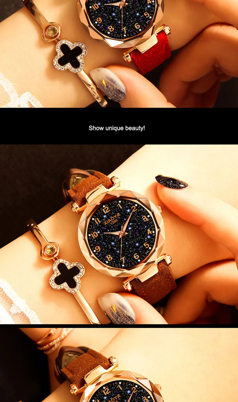 Leather Strap Luxury Women Watches