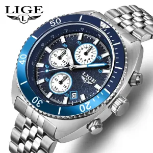 LIGE Men's Luxury Quartz Watch