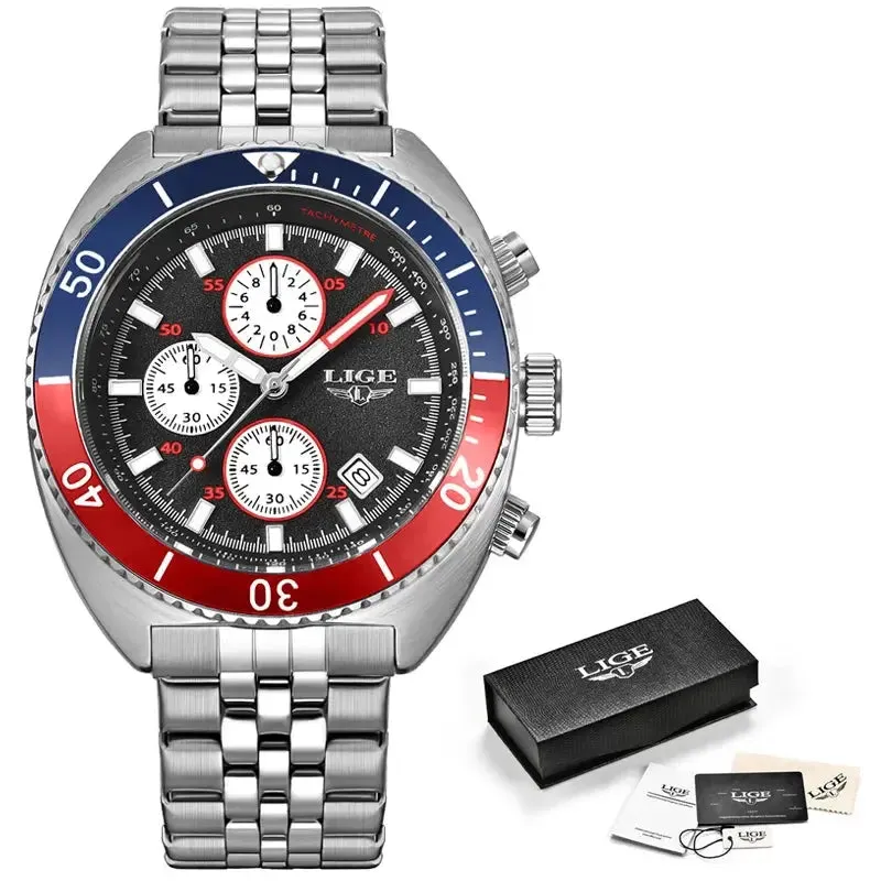 LIGE Men's Luxury Quartz Watch