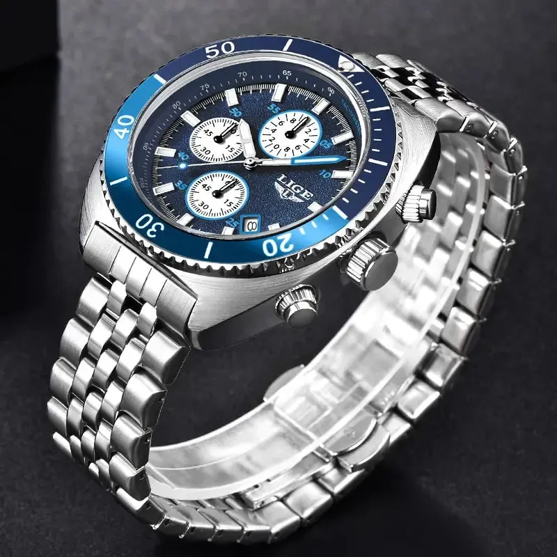 LIGE Men's Luxury Quartz Watch