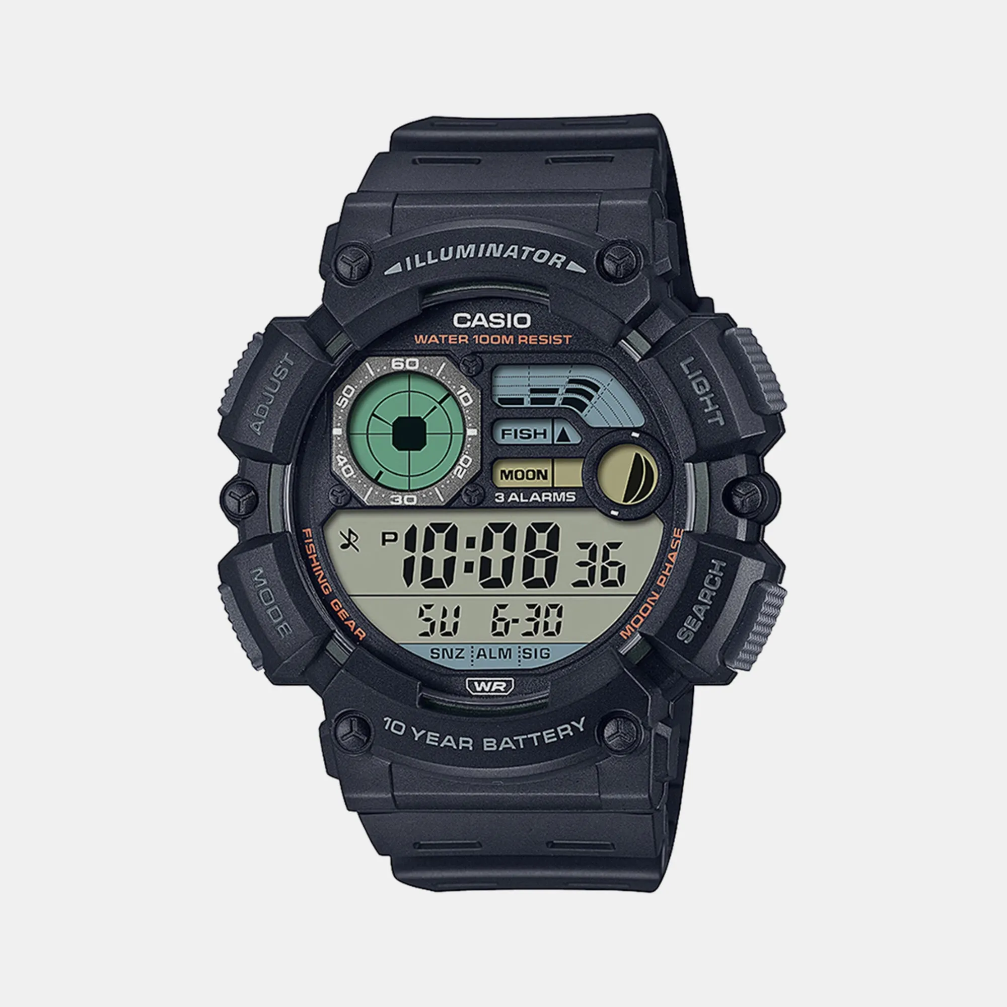 Men's Black Digital Resin Watch D292 - WS-1500H-1AVDF