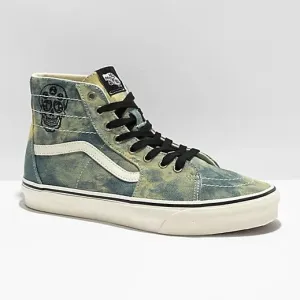 Men's Denim Embroidery SK8-Hi Tapered - Denim Blue/Olive/White