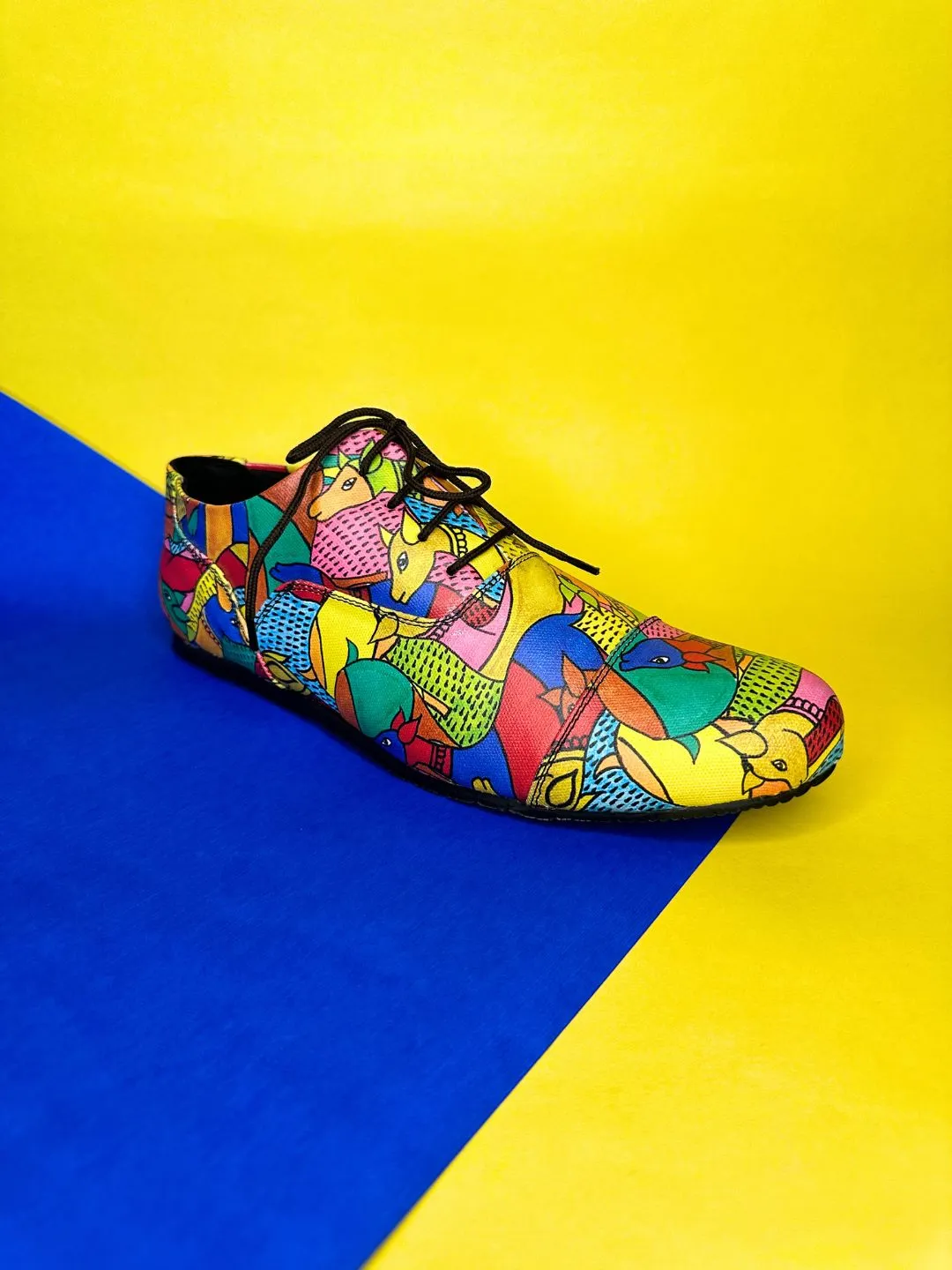 Multicolor Jungle Deers Oxford Shoes