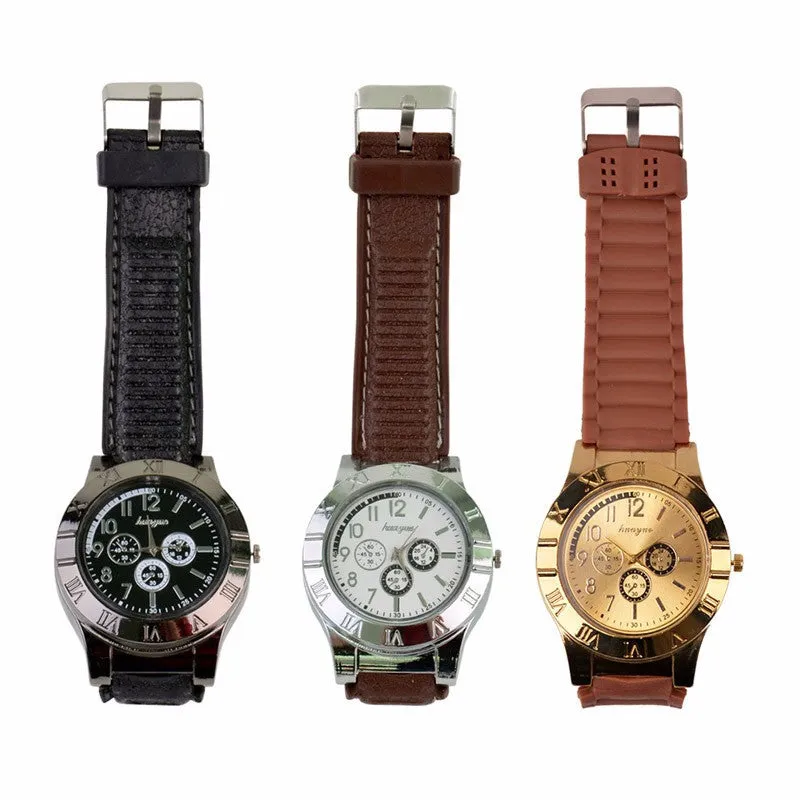 New Military Electronic Lighter Usb Quartz Watch Man Quartz Sports Cigarette Lighter Men Watches