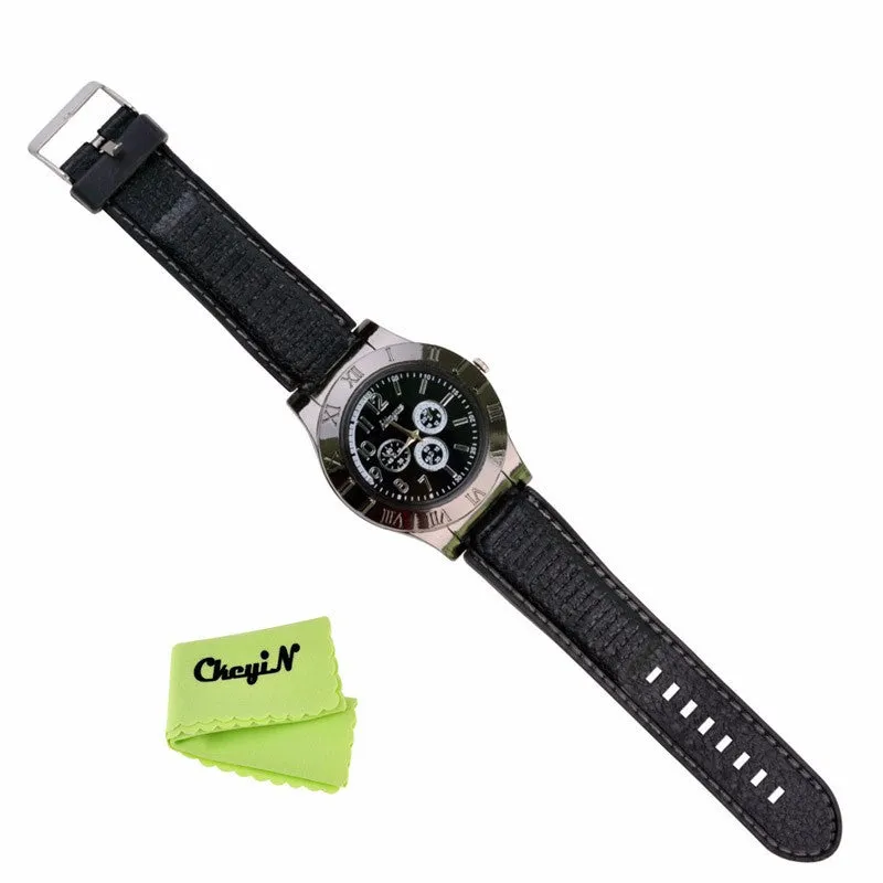 New Military Electronic Lighter Usb Quartz Watch Man Quartz Sports Cigarette Lighter Men Watches