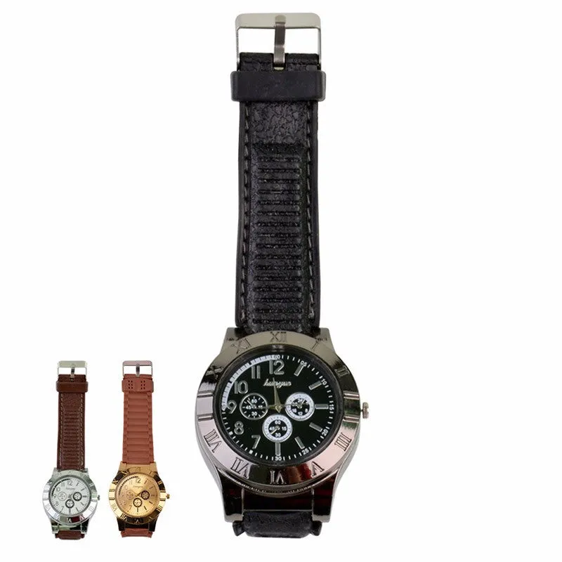 New Military Electronic Lighter Usb Quartz Watch Man Quartz Sports Cigarette Lighter Men Watches