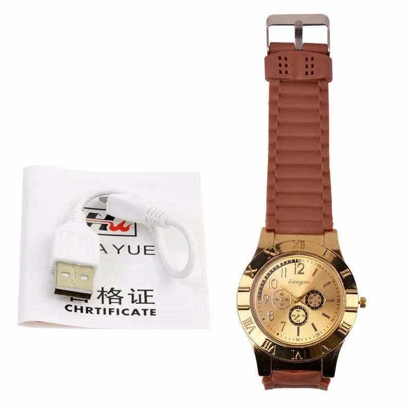 New Military Electronic Lighter Usb Quartz Watch Man Quartz Sports Cigarette Lighter Men Watches